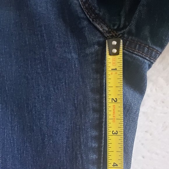 LOFT Curvy Skinny Stretch Low Rise Dark Blue Jeans SZ 25 - Picture 12 of 15